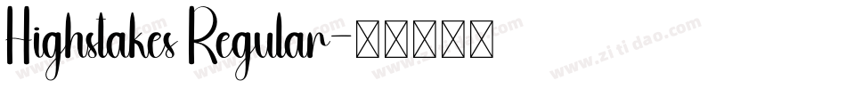 Highstakes Regular字体转换